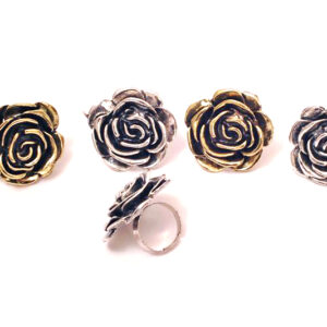 Anillo Flor Metal Tamaño Regulable