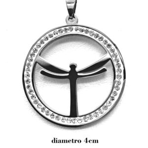 Dije Libélula con Strass Acero Quirúrgico