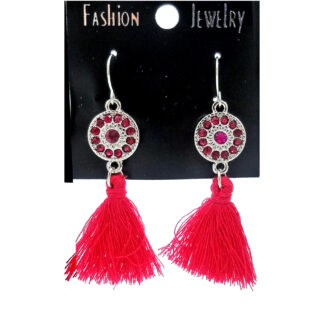 Aro Colgante con Strass y Flecos