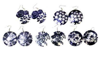 Aros Colgante Flores Nacar - Imagen 3
