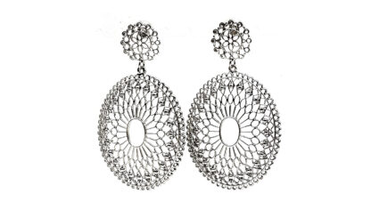 Aro Colgante Filigrana con Strass