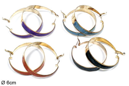 Aro Argolla Esmaltada Color 6cm.