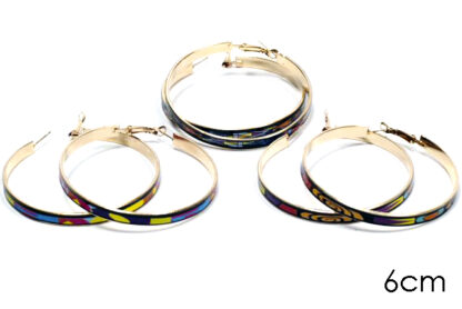 Aro Argolla Multicolor 6cm. - Imagen 2