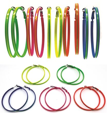 Aro Argolla Combinada Neón 6cm. - Imagen 2