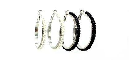Aro Argolla con Perlas 3,5cm. - Imagen 2