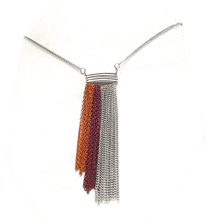 Collar con Dije Cadenas de Colores