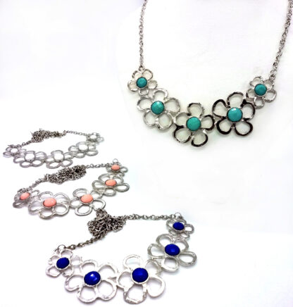 Collar Flor con Piedras - Imagen 2