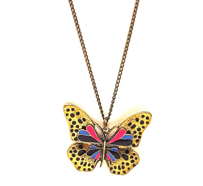 Cadena Dije Mariposa Esmaltada