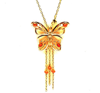 Cadena Dije Mariposa Esmaltada