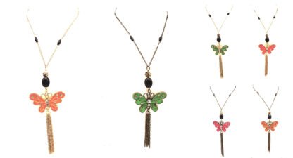 Cadena Dije Mariposa Esmaltada - Imagen 2