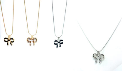 Cadena Vibora Dije Moño con Strass - Imagen 2