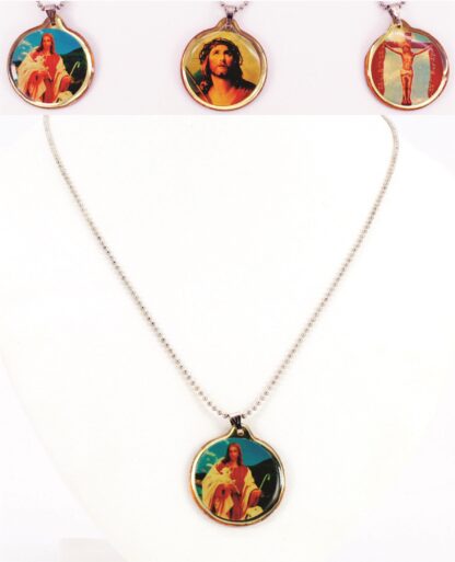 Cadena Bolita con Dije Religioso