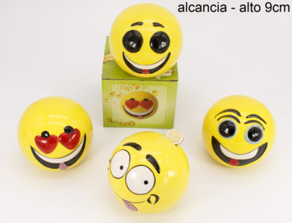 Alcancía Cerámica Smile Emojis con Caja Individual