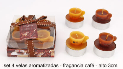 Velas con Forma Taza de Cafe Aromatica - Imagen 2