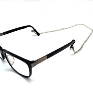 Porta Lentes Silicona con Cadena Plateada