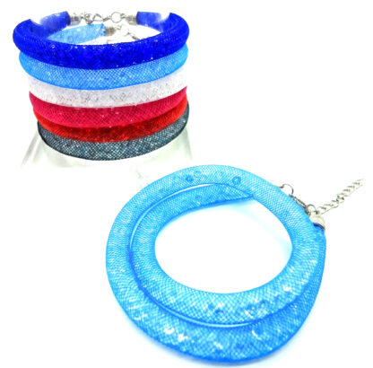 Pulsera 2 Vueltas Red con Multi Cristales Dentro
