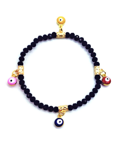 Pulsera Elastizada con Dijes Ojos - Imagen 2