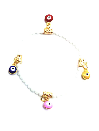 Pulsera Elastizada con Dijes Ojos - Imagen 3