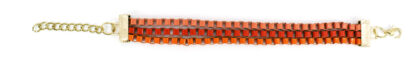 Pulsera Cadena Cuadrada 3 Líneas Multicolor - Imagen 5