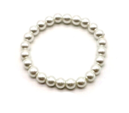 Pulsera Elastizada Perla de Vidrio