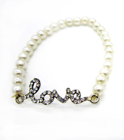 Pulsera Elastizada Perla Dijes con Strass - Imagen 2