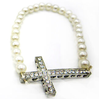Pulsera Elastizada Perla Dijes con Strass