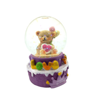 Adorno Oso Base Cerámica Bola con Gliter