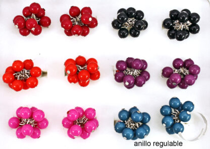 Anillo Racimo Perlas Tamaño Regulable