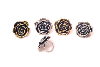 Anillo Flor Metal Tamaño Regulable