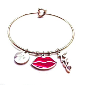 Pulsera Acero Quirúrgico con Dijes Acero Quirúrgico