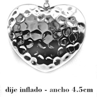 Dije Corazón Inflado Acero Quirúrgico