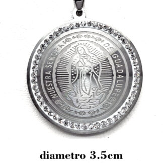 Dije Imagen Religiosa con Strass Acero Quirúrgico