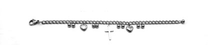 Pulsera Cadena Acero Quirúrgico con Dijes Acero Quirúrgico