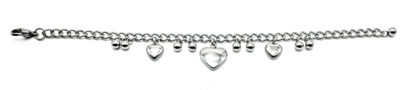 Pulsera Cadena Acero Quirúrgico con Dijes Acero Quirúrgico