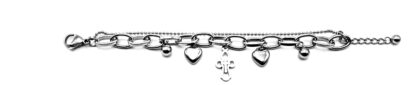 Pulsera Cadena Acero Quirúrgico con Dijes Acero Quirúrgico