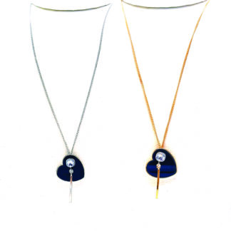 Colla con Dije Corazón Strass y Palito
