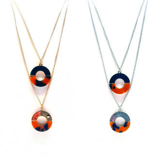 Collar 2 Vueltas con Dijes Color Carey