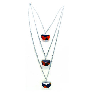 Collar 3 Vueltas con Dijes Color Carey