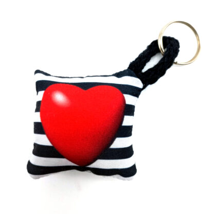 Llavero Corazón - Soft de Tela Impresa Ambos Lados - Imagen 5
