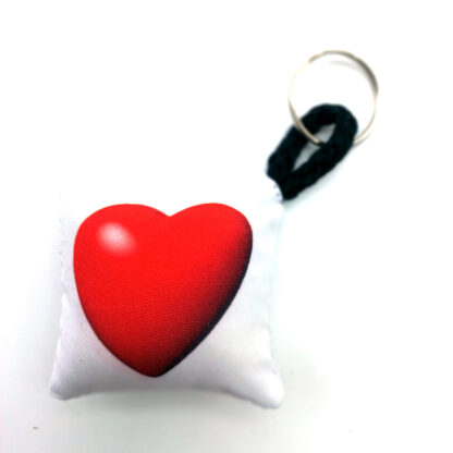 Llavero Corazón - Soft de Tela Impresa Ambos Lados - Imagen 4