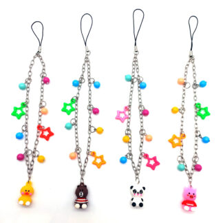 Strap Cadena con Dijes Animalitos y Componentes Multicolor