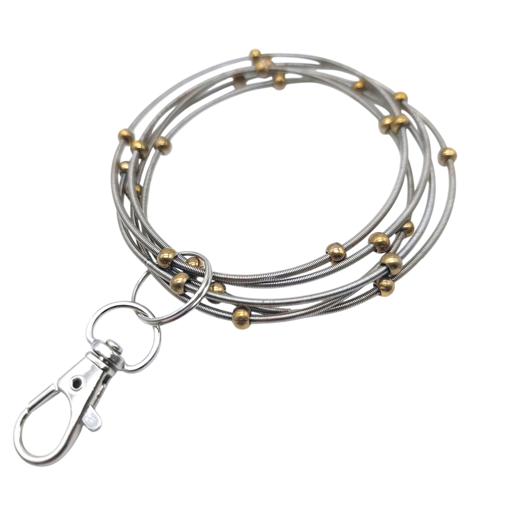 Strap Resortes de Metal con Bolitas Incluye Adaptador Universal Transparente