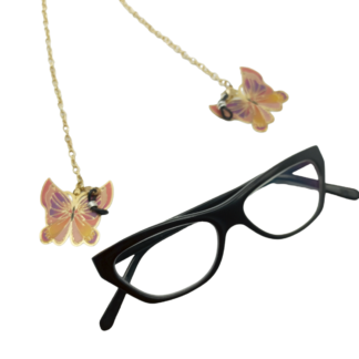 Portalentes con Dije Mariposa Multicolor