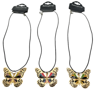 Collar Tiento con Mariposa Esmaltada