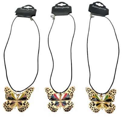 Collar Tiento con Mariposa Esmaltada