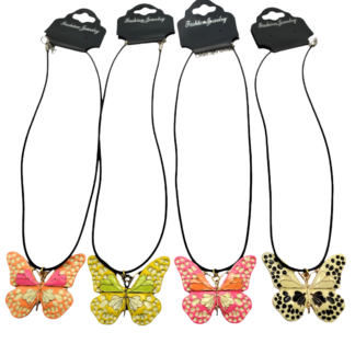 Collar Tiento con Mariposa Esmaltada