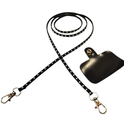 Colgante Porta Celular con 1 Linea de Tachas - Incluye Adaptador Universal Transparente