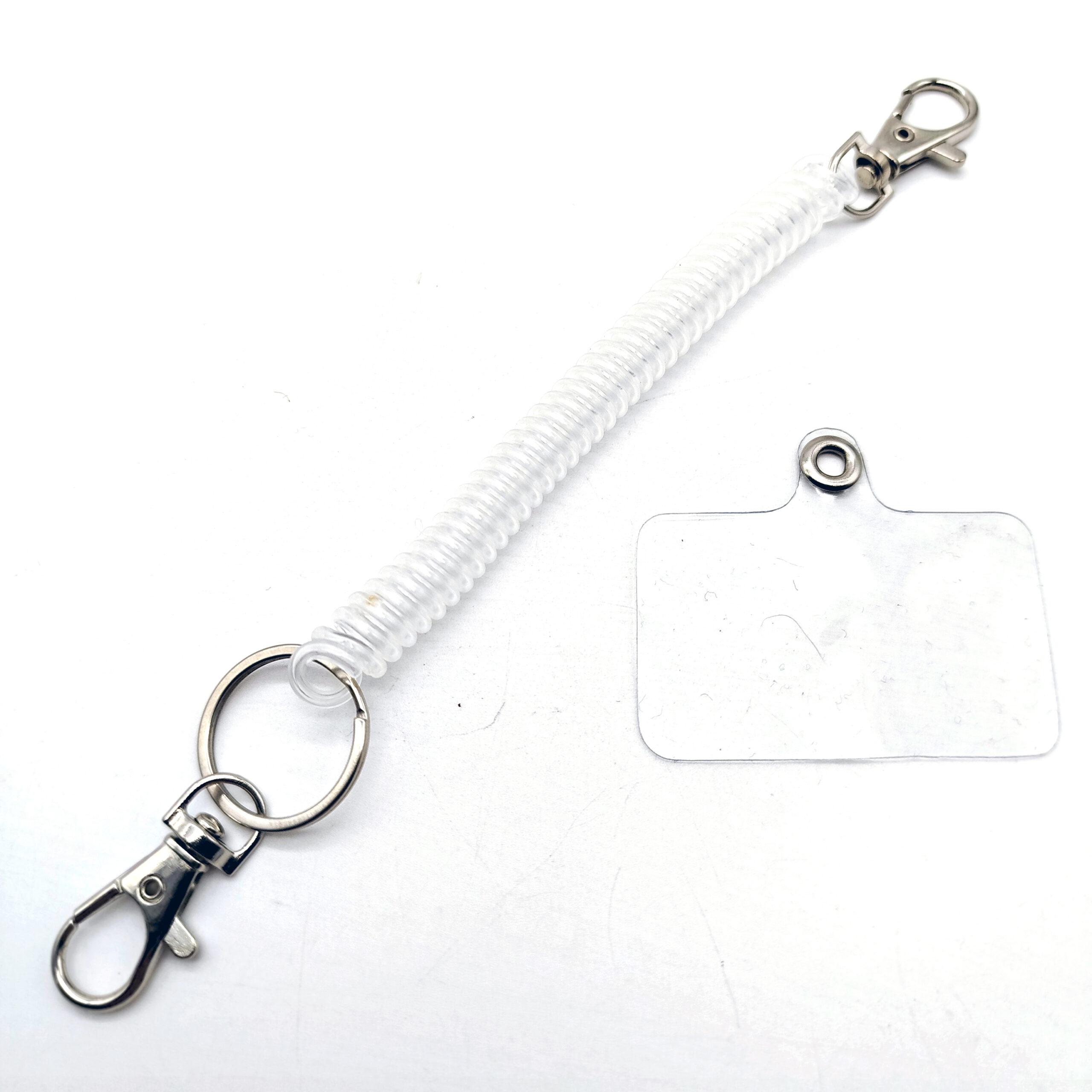 Colgante Celular Resorte Elastizado - Incluye Adaptador Universal Transparente