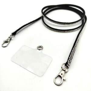 Correa Larga de Strass con Dos Mosquetones - Incluye Adaptador Universal Transparente