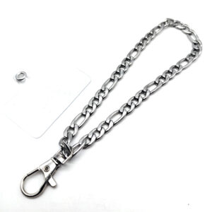 Strap Cadena Acero Alternada – Incluye Adaptador Universal Transparente